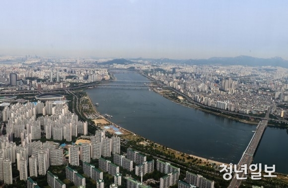 롯데타워에서 바라본 서울 아파트 숲