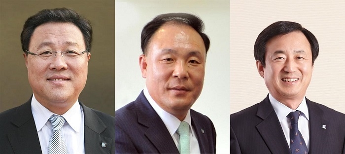 (왼쪽부터) 시석중 IBK자산운용 대표, 김영규 IBK투자증권 대표, 임상현 기업은행 전무.