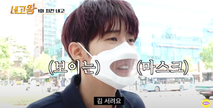 <네고왕>에 등장한 립뷰 마스크. 유튜브채널 달라스튜디오 캡처