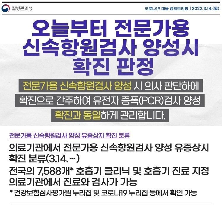 코로나19 대응 정례브리핑(2022.3.14)