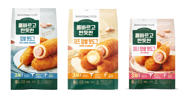 새로 론칭된 '올바르고 반듯한' 핫도그 3종