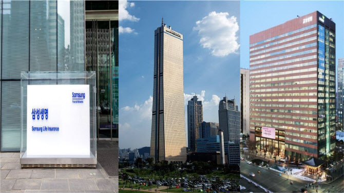 (왼쪽부터) 삼성생명, 한화생명, 교보생명 본사 (사진=각 사)
