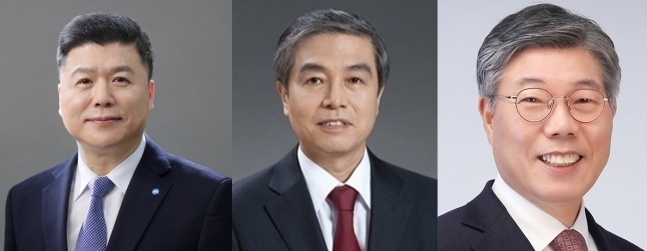 (왼쪽부터) 권광석 전 우리은행장, 김옥찬 전 KB금융지주 사장, 황병우 현 DGB대구은행장