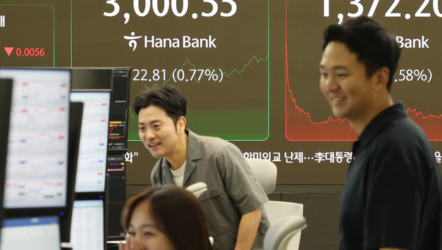 코스피, 3년 5개월 만에 장중 3,000선 돌파…외국인·기관 '사자' 전환