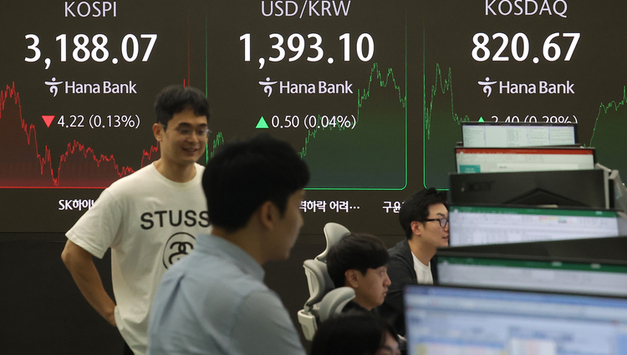 코스피, 상승 출발 후 3,188.07 마감…"저항심리 박스권 형성"