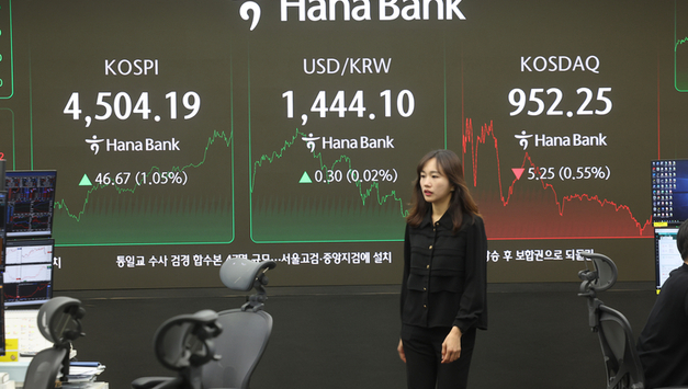 기관 '사자'에 최고치 경신…코스피, 사상 첫 4,500선 돌파