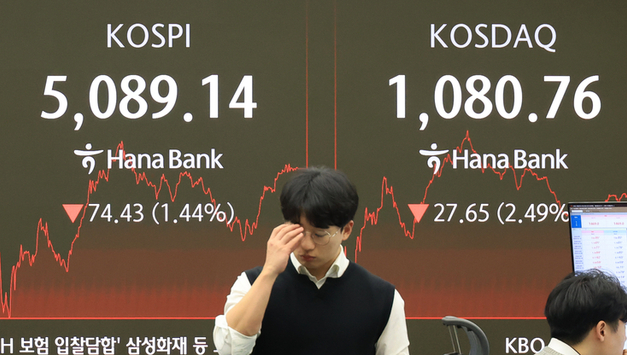 코스피 5,000선 출렁...원·달러 1,470원대 강보합