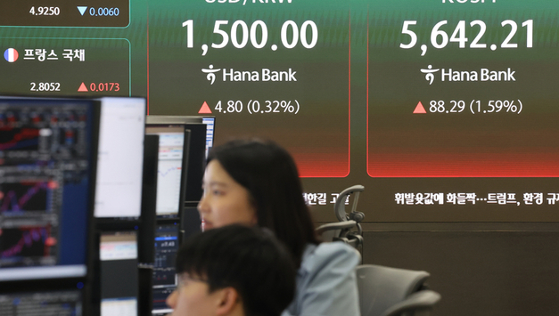 美-이란 휴전 기대 속 기관 매수세에...코스피, 5640대 마감