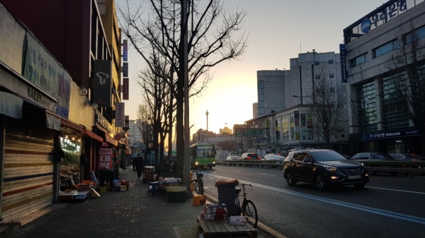 영등포 청과물시장 상가 오전 7시 사진 남궁은