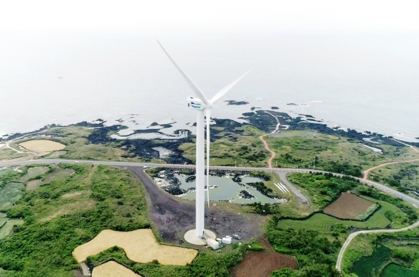 사진1.두산중공업 제주 김녕 5.5MW 실증 [사진=두산중공업]