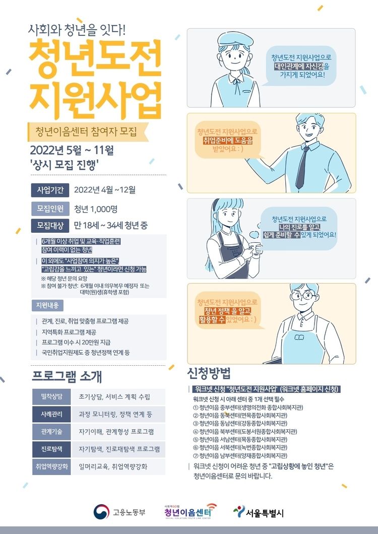 2022년 청년도전 지원사업 홍보 포스터 [사진=청년이음센터]